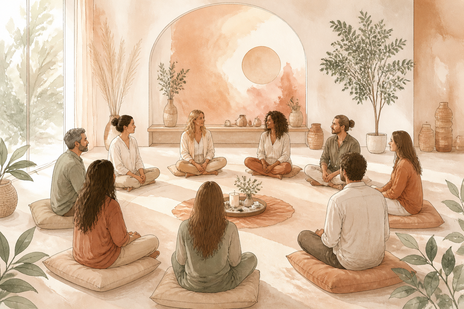 Constellation familiale en groupe en cercle